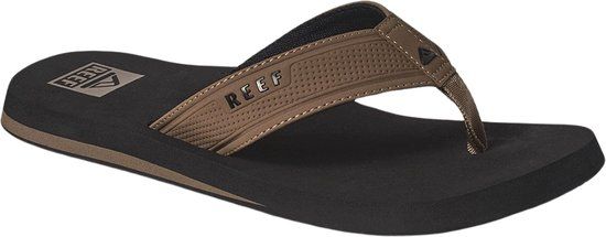 Reef The Layback Heren Slippers - Zwart/Cognac - Maat 44