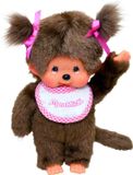 Monchhichi Meisje Met Slab Roze 20cm