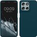 kwmobile telefoonhoesje geschikt voor Motorola Moto G56 5G - Hoesje met siliconen coating - Smartphone case in mat petrol