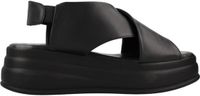 Tamaris - Dames - Plateau sandalen - Zwart - Maat 41