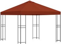 vidaXL Prieel 3 x 3 m Terracotta Polyester en Staal 190 g/m²