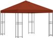 vidaXL Prieel 3 x 3 m Terracotta Polyester en Staal 190 g/m²