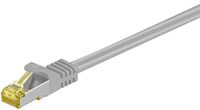 Goobay CAT patchkabel, ethernetkabel, dubbel afgeschermd, S-FTP, halogeenvrij, koper, RJ-45, vergulde contacten, 10m, grijs