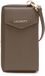 Lazarotti Bologna Leather Zip Around Wallet With Phone Pocket Taupe