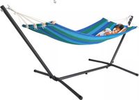 Detex Hangmat Incl. Metalen Frame - Veerkrachtig Robuust - Blauw