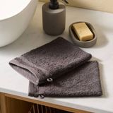 NOUS Living washand antraciet (set van 2) (15x20 cm)