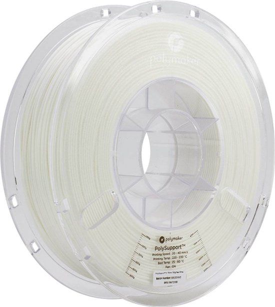 Polymaker PD04001 Polysupport Breakaway Filament Supportmateriaal 1.75 mm 750 g Parel-wit