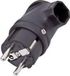 interBär 9004-004.01 Haakse stekker met randaarde Rubber 230 V Zwart IP44