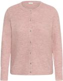 KAFFE Curve Damesvest KCNiela Mauve Bleke Mix Katoen Lange Mouw Ronde Hals Maat S