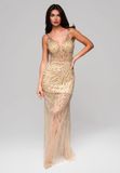 Ombre LARICA Jurk - Rits - Jurk Goud M