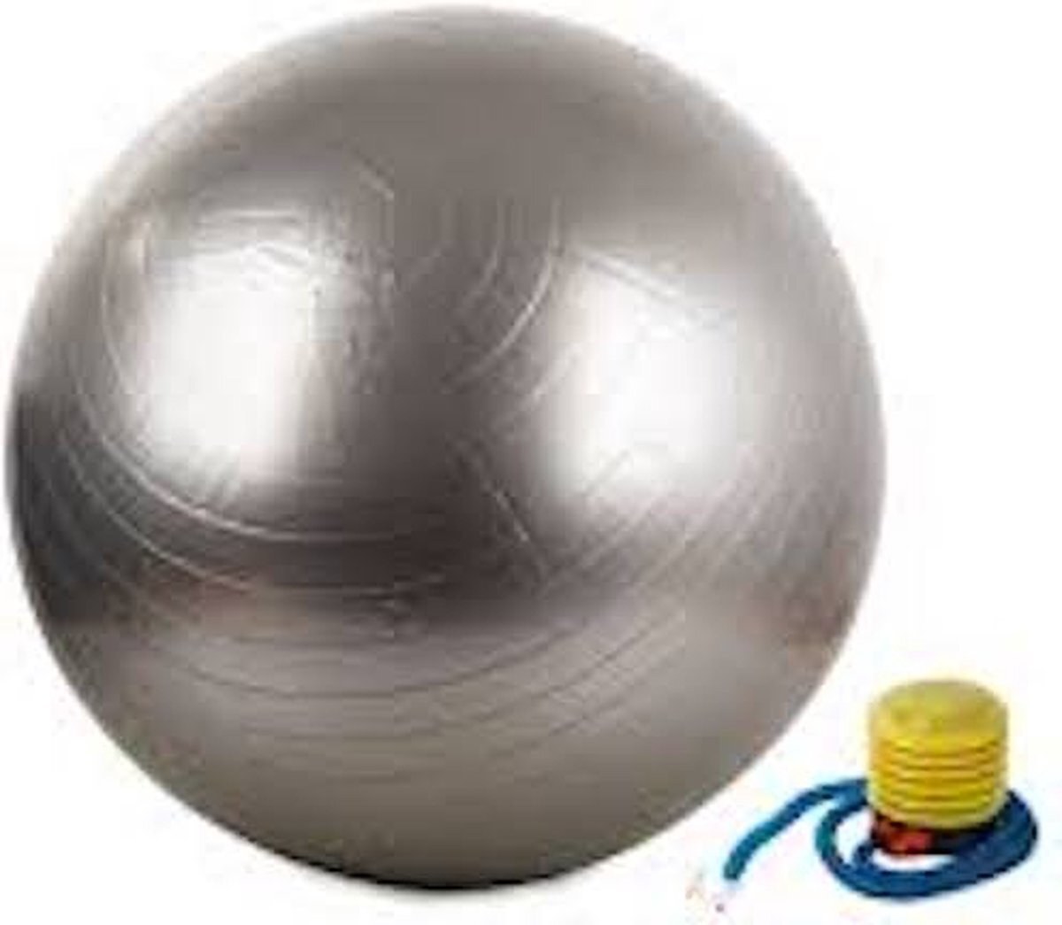 Padisport Yoga bal inclusief pomp - Pilates bal - Yoga bal - klein - Fitness bal - Zwangerschapsbal - 65 cm - Zilver