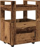 vidaXL Keuken Trolley Oud hout 60 x 45 x 80 cm Bewerkt hout