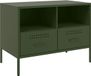 vidaXL Tv-meubel 68x39x50,5 cm staal olijfgroen