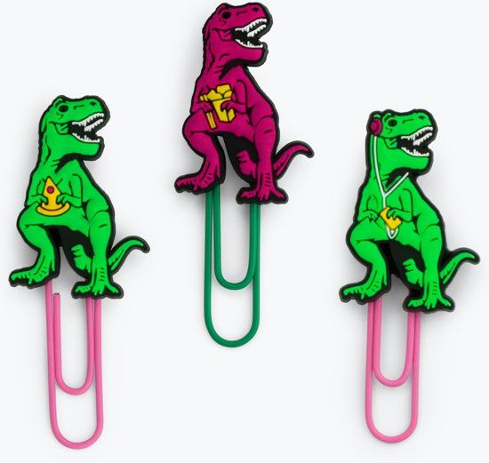 Mustard Panda Mustard Desktop Papercliphouder - Magnetisch - Set van 6 stuks - T-Rex