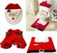 Set de cuvette de WC sans marque avec motif Père Noël abattant de WC et tapis décoration de Noël rouge décoration d'intérieur
