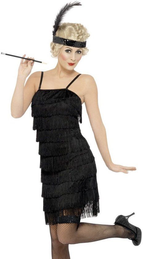 Smiffys Charleston flapper kostuum met haarband maat L