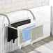 Sans marque Étendoir pliable - Séchoir suspendu à la porte - Radiateur de balcon - 9 barres - Réglable - Séchoir pliable