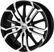 Brock B26 8 x 18 ET 38 Bout Cirkel 5 x 114 Hub Center 72.6 580070372, Zwart-Mat Voorgepolijst