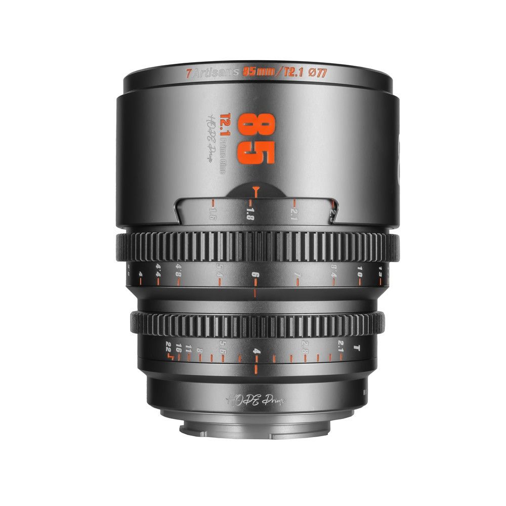 7Artisans HOPE Prime S35 85mm T2.1 Cinema Lens - Sony E - Titanium