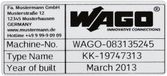 WAGO 210-804 Etiketten voor thermotransferprinter