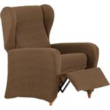 ECOMMERC3 Elastische relaxstoelhoes van jacquard, oorfauteuil, bruin, verstelbaar, ademend en slijtvast, eenvoudig aan te brengen en te verwijderen, gevoerd ontwerp
