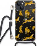 Case Company® iPhone 13 Mini Case with Cord - Leopard - Black Cord - Extra Protection