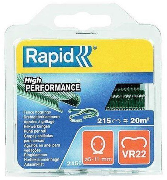 Rapid VR22 Agraf gaasklem - groen gelamineerd - 215 nietjes