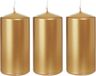 Trend Candles Cilinderkaars/stompkaars - 6x - goud - 6 x 12 cm - 40 branduren - horeca kaarsen