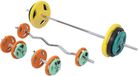 Gorilla Sports Halterset 108 kg - Halters met Gewichten - Gripper Gietijzer - Rubber Coating - Veersluiting - 30 mm