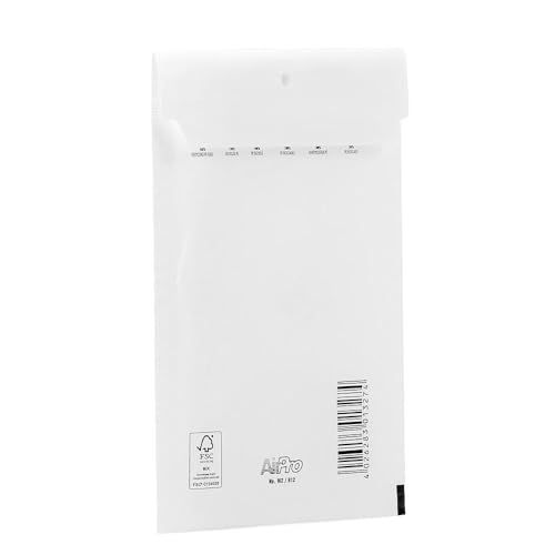 Bantex Set van 10 bubbelenveloppen, gevoerde enveloppen, B2 (225 x 140 mm) 12/B, wit