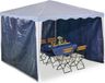 Merkloos Relaxdays zijwanden partytent - set van 3 - 2x3 m - waterdicht - klittenband - PE - zonder raam - blauw