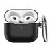 Keybudz Elevate beschermhoes met karabijnhaak voor Apple AirPods 3, etui hoes, hoofdtelefoon oortelefoon accessoires oplaadcase, zwart, AP3_S5_BLK, één maat