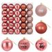 vidaXL Kerstballenset - 50 st - Roze en rosé - 8 cm - Polystyreen