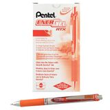 Pentel EnerGel XM BL77 - Intrekbare vloeibare gel inkt pen - 0.7mm - 54% gerecycled - Oranje - Doos van 12