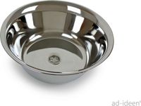 Évier en acier inoxydable, diamètre 36 cm, avec évacuation de 25 mm, adapté pour bateau, yacht et camping-car
