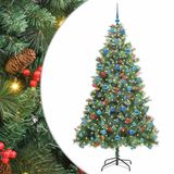 vidaXL Kunstkerstboom 300 LED's Warmwit PVC en Metalen Groen