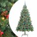 vidaXL Kunstkerstboom 300 LED's Warmwit PVC en Metalen Groen