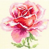 Magic Needle 150-002 ZW roze kruissteekset met telpatroon Zweigart Edition, katoen, meerkleurig, 11x11cm