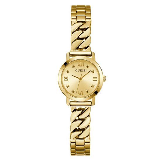 Guess Chime GW0867L2 Horloge - Staal - Goudkleurig - Ø 25 mm