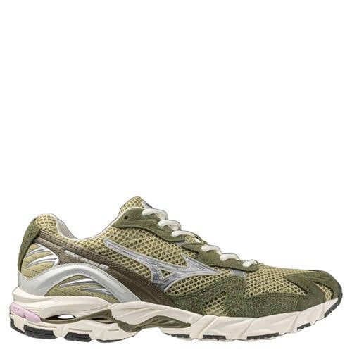 Mizuno Wave Rider 10 mesh sneakers ecru/lichtgeel/groen