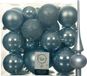 Kaemingk B.V. Boules de Noël en plastique avec étoile de sapin en verre - bleu clair - 27 pièces