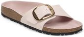 Birkenstock Madrid Big Buckle Natural Leather Patent High Shine Light Rose Narrow