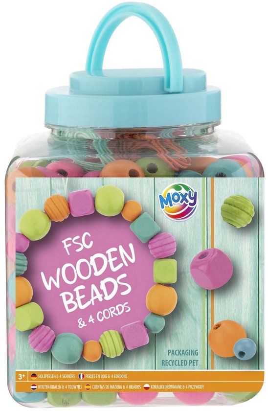 Creative Craft Group Houten Kralen Speelgoed Set - Pastelkleurig