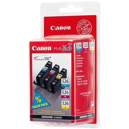Canon CLI-526 C/M/Y - Inktcartridge - Cyaan / Magenta / Geel