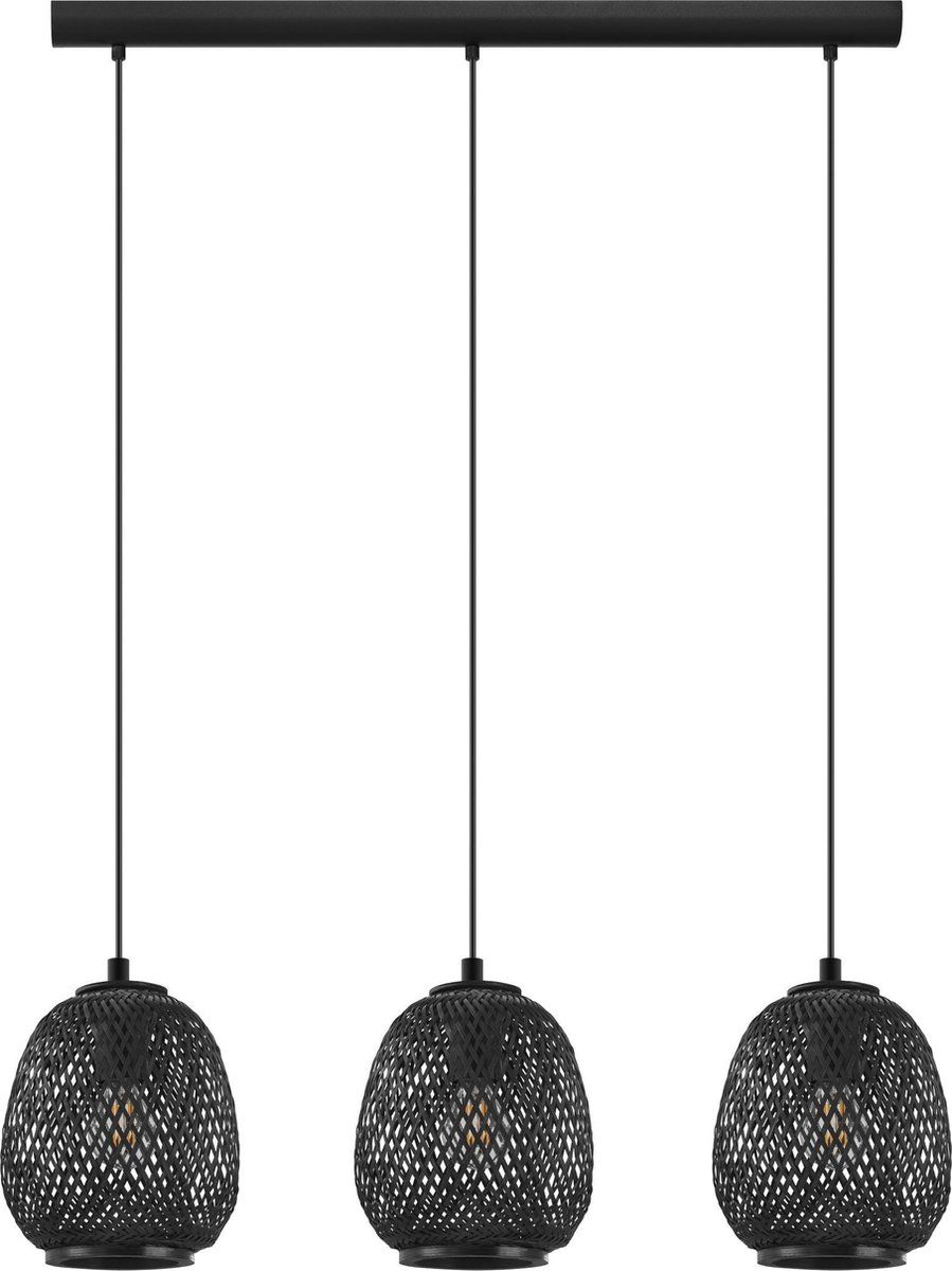 EGLO Dembleby 1 Hanglamp Zwart Staal E27 40W 90cm - 9002759432669