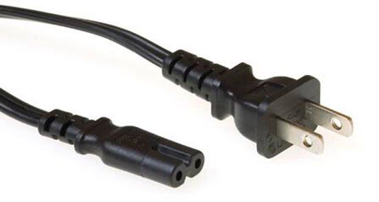 ACT Netsnoer USA connector - C7 zwart 1,8 m AK5074