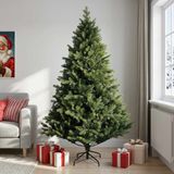 vidaXL Kunstmatige Inklapbare Kerstboom 240 cm PVC en Metaal Groen