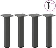 vidaXL Salontafelpoten, 4 stuks, antraciet, 30-32 cm, staal