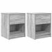 vidaXL Nachtkastjes 2 stuks met lade 40x34x50 cm grijs sonoma eiken