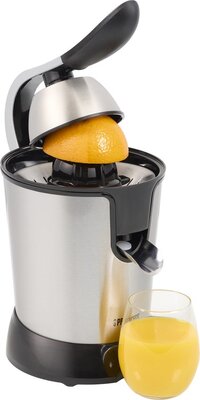 Princess Citruspers 201873 - 1000W - Elektrische citruspers - RVS - 2 perskegels - Vaatwasser veilig